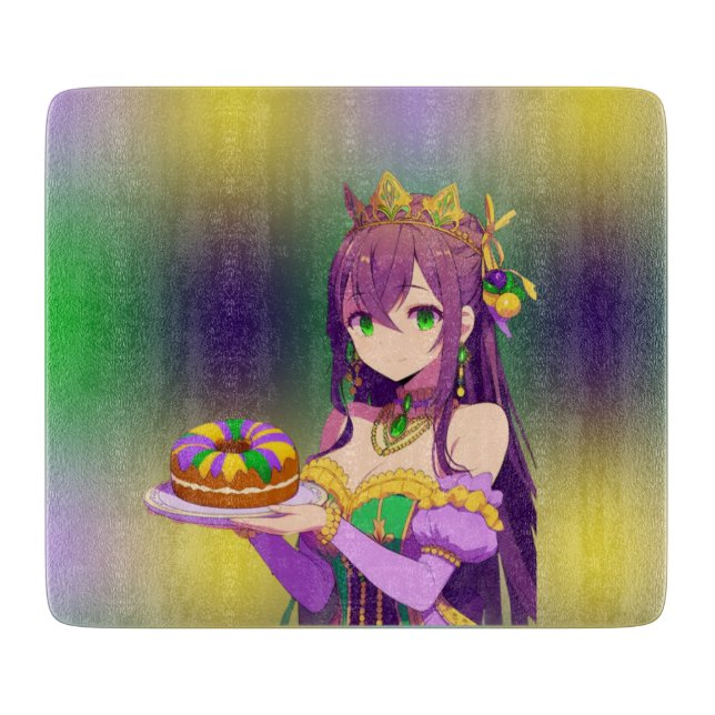 Planche À Découper Gâteau des rois d'Anime Mardi Gras (Devant)