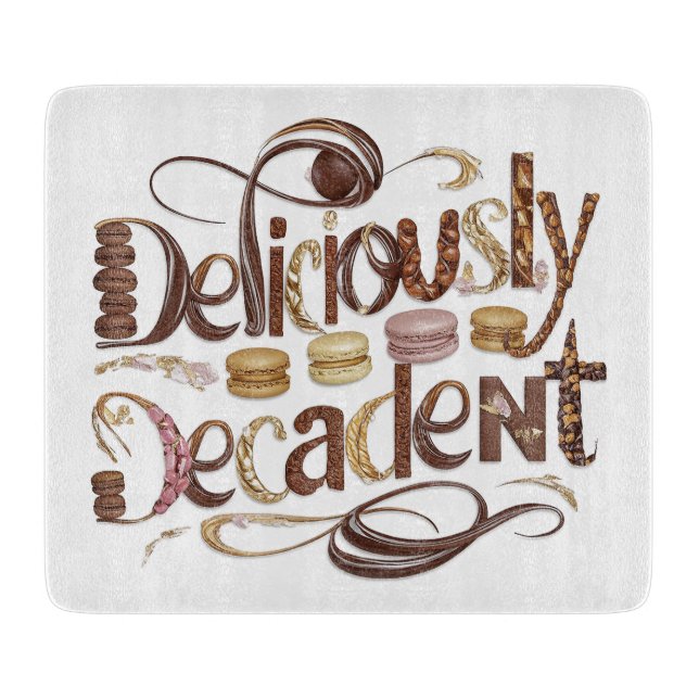 Planche À Découper Gâteaux délicieusement décadents & Design au choco (Devant)