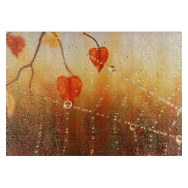 Planche À Découper Gemmes d'un tableau de découpe du matin d'automne (Devant)