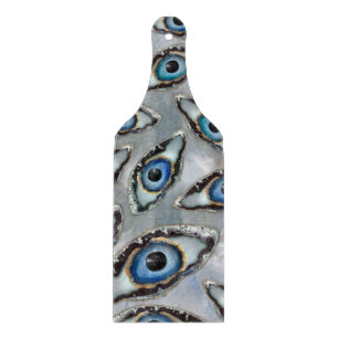 Planche À Découper Géodes et cristaux Motifs des yeux maléfiques sur