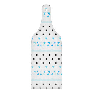 Planche À Découper Géométrie bleue