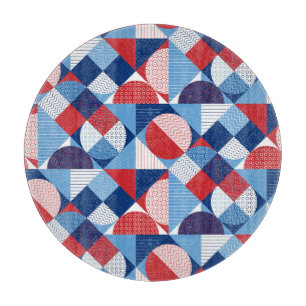 Planche À Découper Géométrie marine : motif sans soudure d'été.