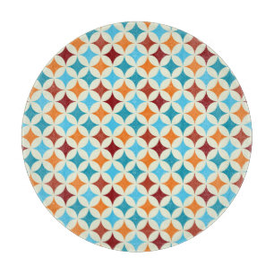 Planche À Découper Géométrique stylé : Motif Vintage sans couture