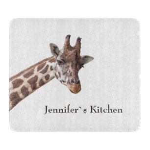 Planche À Découper Giraffe Animal Nom personnalisé