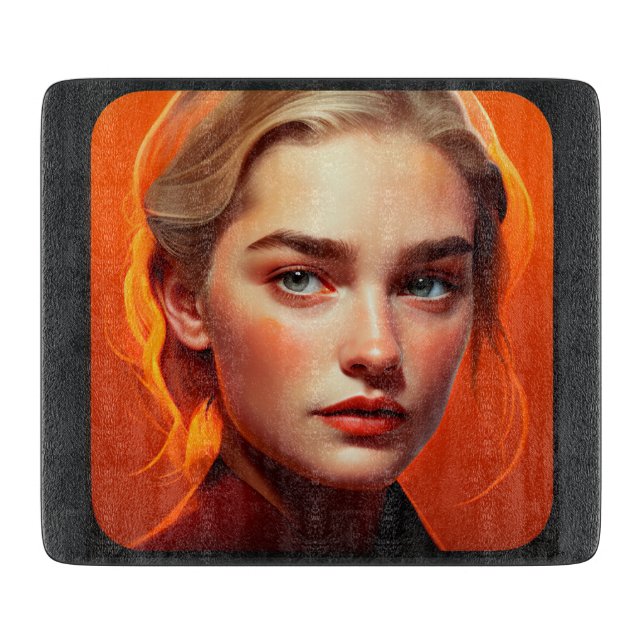 Planche À Découper Girl with blue eyes (Devant)