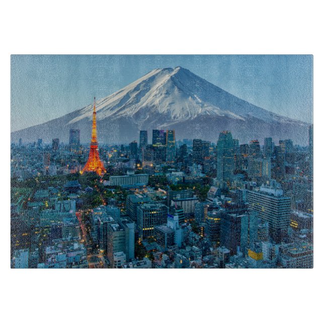 Planche À Découper Glace et neige | Mt. Fuji et Tokyo Skyline (Devant)
