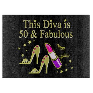 PLANCHE À DÉCOUPER GLITZY GOLD 50E ANNIVERSAIRE DIVA DESIGN