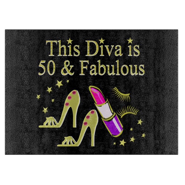 PLANCHE À DÉCOUPER GLITZY GOLD 50E ANNIVERSAIRE DIVA DESIGN (Devant)