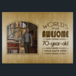 Planche À Découper Gold 70th Birthday World's Best Custom Photo Frame<br><div class="desc">Célébrez l'anniversaire marquant de votre aîné préféré avec ce cadeau classe qui leur rappelle à quel point ils sont fabuleux. Des lignes et des tons clairs de brun, d'or et de crème composent ce cadre simple mais élégant qui peut être customisé avec votre photo, nom, initiales ou autre texte favori....</div>