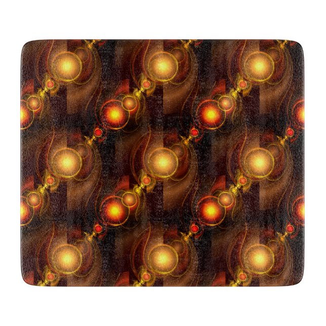 Planche À Découper Gold Modern Boho Elegant Abstract Art Pattern #501 (Devant)