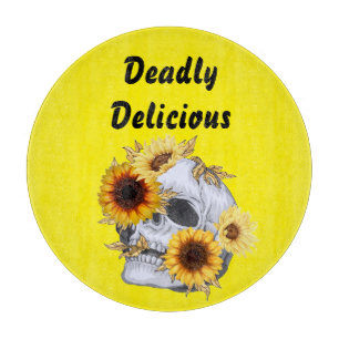 PLANCHE À DÉCOUPER GOLDEN BLOOM SKULL