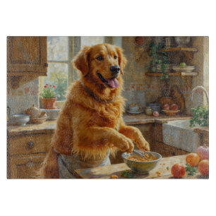 Planche À Découper Golden Retriever cuisine dans la cuisine