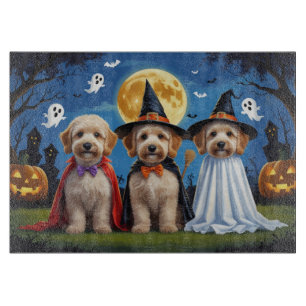 Planche À Découper Goldendoodle Chiens Citrouille Halloween Funny