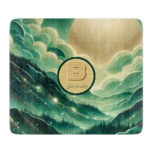 Planche À Découper Gradient Emerald Kelly Parties scintillant verte M