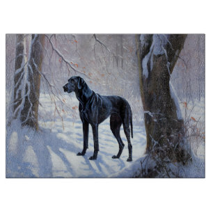 Planche À Découper Grand Danois Laissez Tomber la Neige Noël