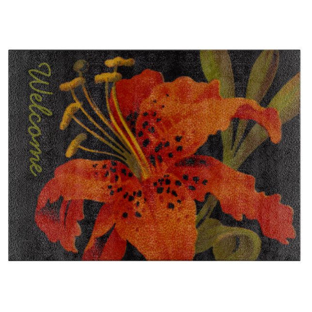 Planche à découper grand format Tiger Lily (Devant)