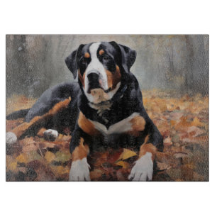 Planche À Découper Grande montagne suisse à l'automne Feuilles automn