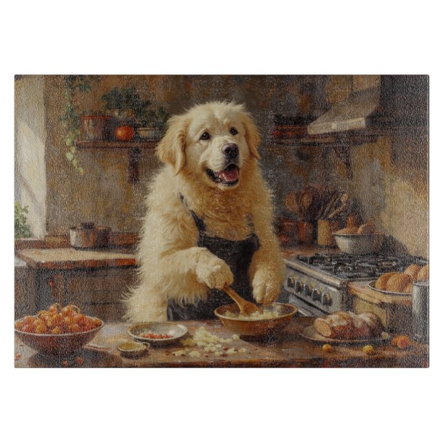 Planche À Découper Grands Pyrénées cuisine dans la cuisine (Devant)