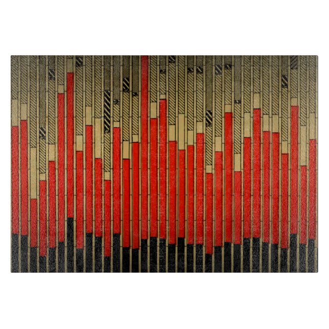 Planche À Découper Graphique à barres vintage (Devant)