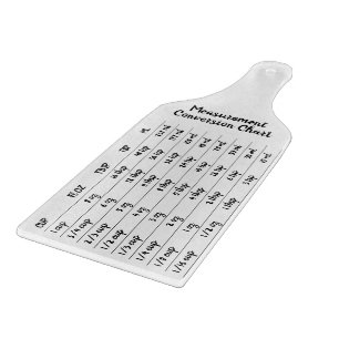 Planche À Découper Graphique de cuisine de conversion de mesure simpl