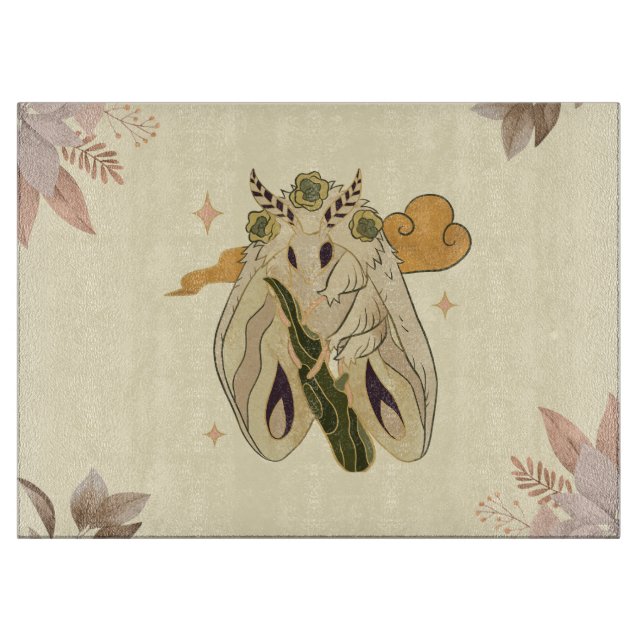 Planche À Découper Graphique mystique, Fae beige Moth Art (Devant)