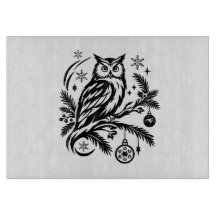 Graphisme de hibou de Noël festif