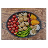 Graphisme de plat en casserole de légumes avec eff