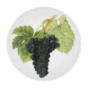 Planche À Découper Grappe de raisin rouge de vin biologique vintage, 