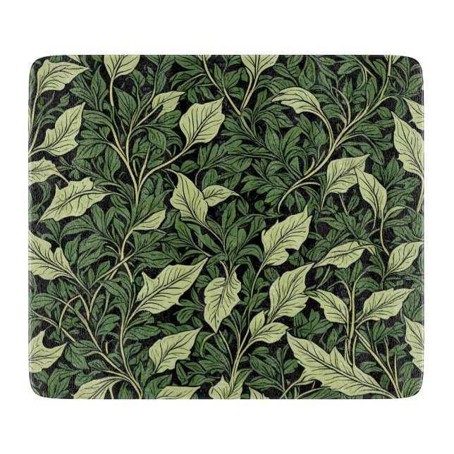 Planche À Découper Grappe de vignes aux nuances de verre vert (Devant)