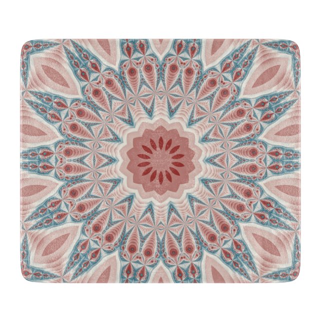Planche À Découper Grattez moderne Kaleidoscope Mandala art fractal (Devant)