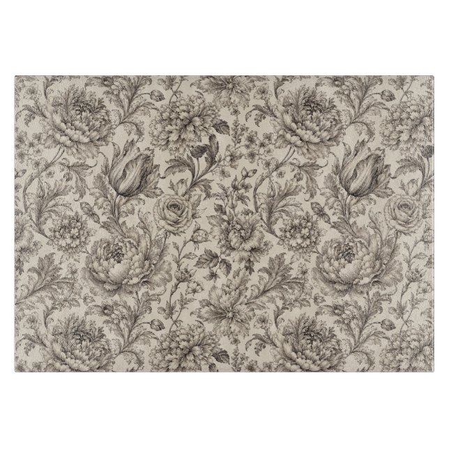 Planche À Découper Gravure botanique victorienne très détaillée (Devant)