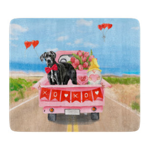 Planche À Découper Great Dane Chien Valentine's Day Truck