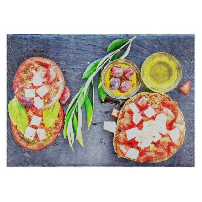 Planche À Découper "Grec & Méditerranéen" Belle Photo. Commandez dès  (Devant)