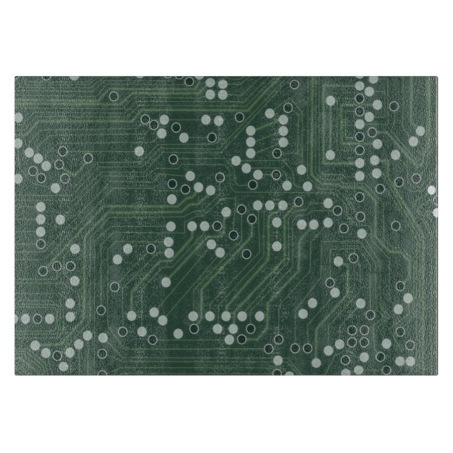 Planche À Découper Green Circuit Board Arrière - plan Art Motif (Devant)