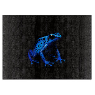 Planche À Découper Grenouille électrique bleue Black 4 Luxe Glass boa