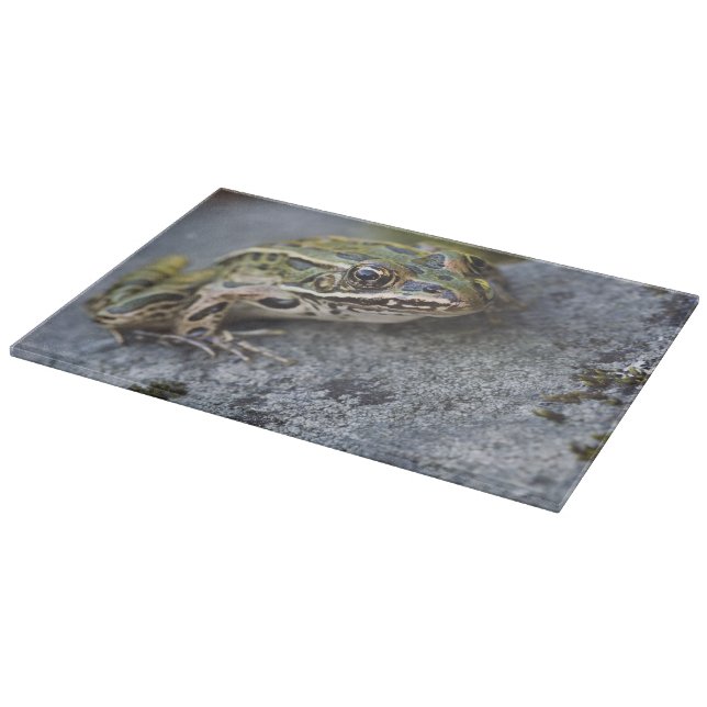Planche À Découper Grenouille léopard du nord, Île transparente, (Coin)