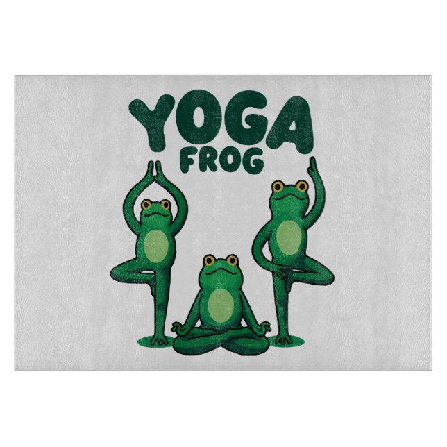 Planche À Découper Grenouilles de yoga (Devant)