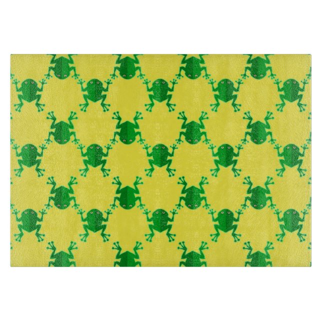 Planche À Découper Grenouilles mignonnes de bande dessinée (Devant)