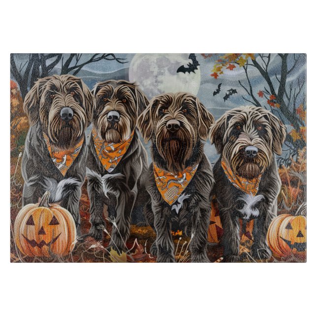 Planche À Découper Griffon à poil dur Halloween Épouvantable (Devant)