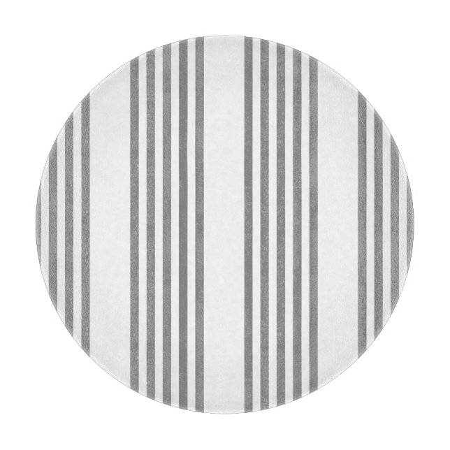 Planche À Découper Gris et blanc cinq bandes motif (Devant)