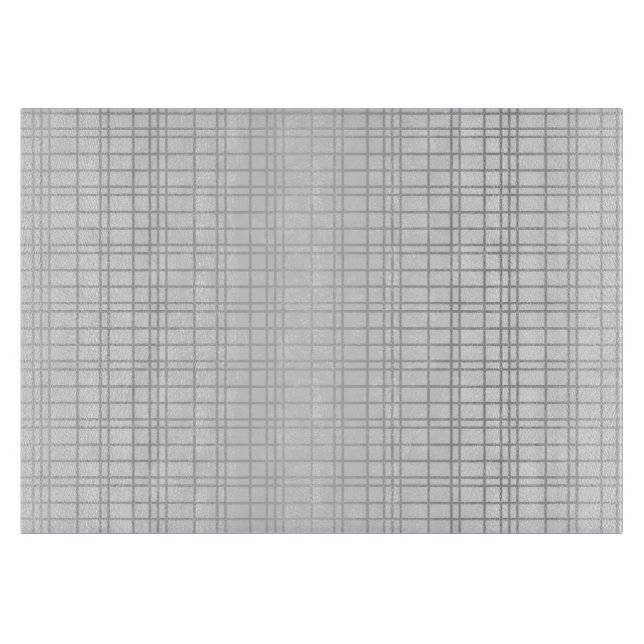 Planche À Découper Gris, moderne, simple, cool, lignes de grille tend (Devant)