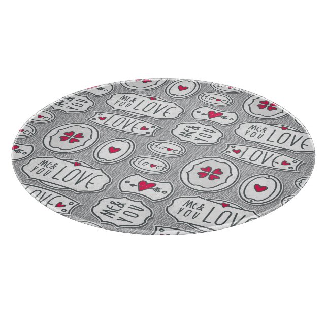 Planche À Découper Gris moi et vous motif d'amour (Coin)