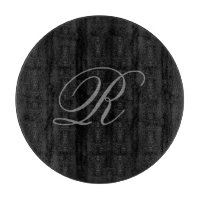 Gris noir minimaliste Ajouter Monogramme initial