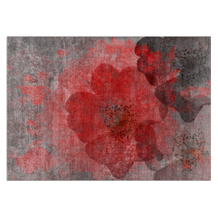 Planche À Découper Gris rouge noir Grunge Digital Graphic Art Design