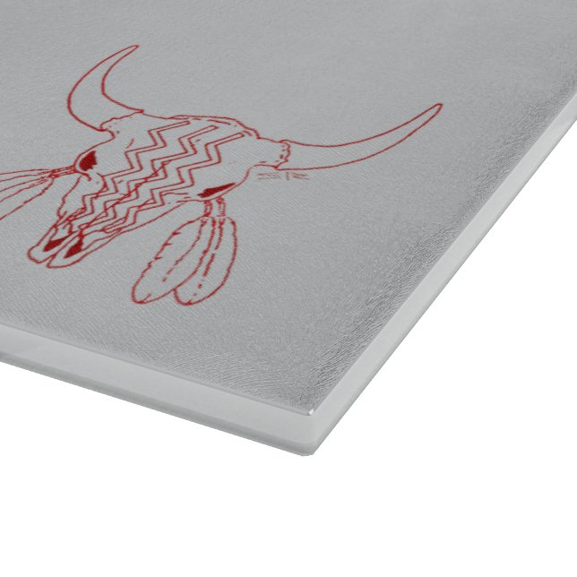 Planche à découper grise Red Ghost Dance Buffalo (Coin)