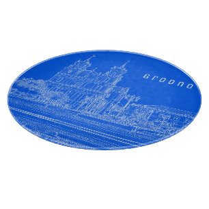 Planche À Découper Grodno Belarus Architecture Ville Vue Cathédrale