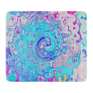 Planche À Découper Groovy Abstrait Rétro Tourbillon Bleu Œuf de Robin