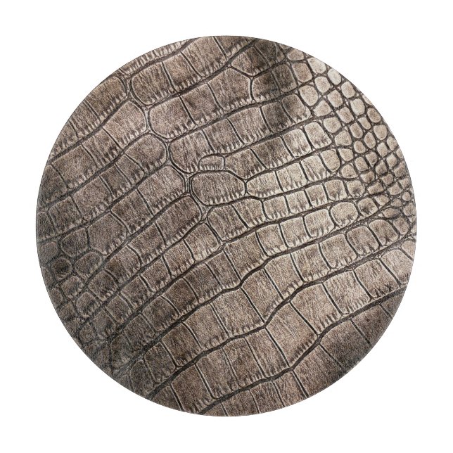Planche À Découper Gros plan en cuir élégant : Motif texturé (Devant)