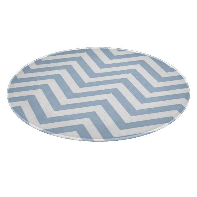 Planche À Découper Grunge bleu-clair Chevron texturisé (Coin)