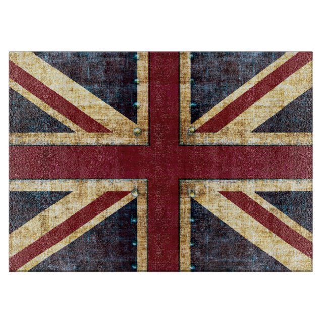 Planche À Découper Grunge Union Jack (Devant)